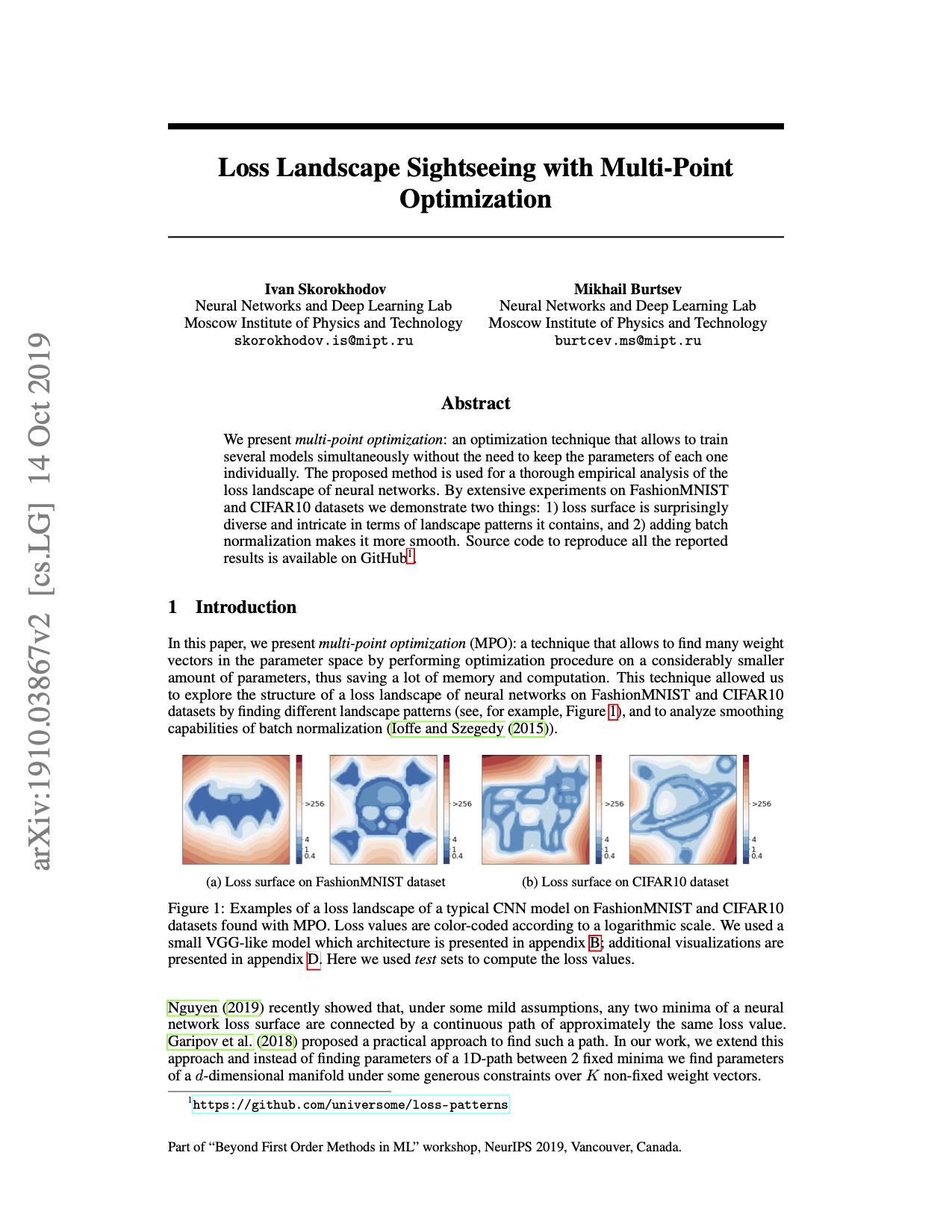 Loss Landscape Sightseeing with Multi-Point Optimization